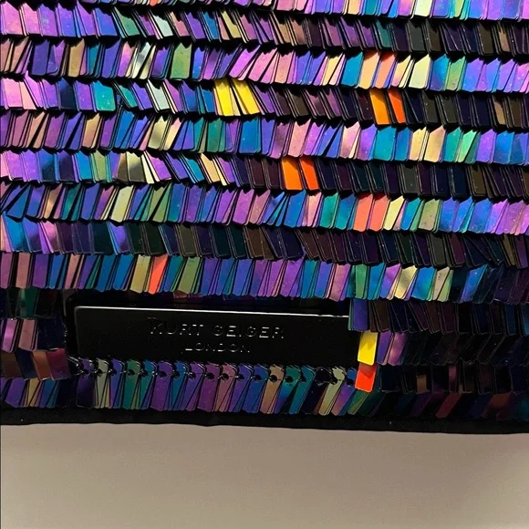 Kurt Geiger Multicolor Sequin Shoulder Bag🖤💜💙🩷 - Picture 9 of 12
